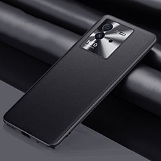 Soft Luxury Leather Snap On Case Cover QK1 for Vivo iQOO Neo6 5G Black