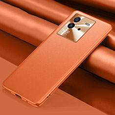Soft Luxury Leather Snap On Case Cover QK1 for Vivo iQOO Neo6 5G Orange