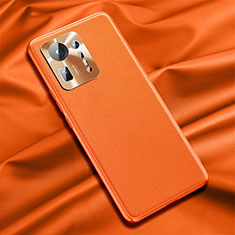 Soft Luxury Leather Snap On Case Cover QK1 for Xiaomi Mi Mix 4 5G Orange