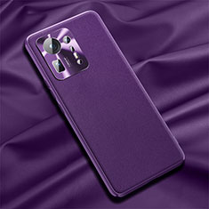Soft Luxury Leather Snap On Case Cover QK1 for Xiaomi Mi Mix 4 5G Purple