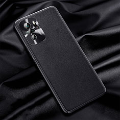 Soft Luxury Leather Snap On Case Cover QK1 for Xiaomi Redmi Note 10S 4G Black