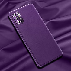 Soft Luxury Leather Snap On Case Cover QK1 for Xiaomi Redmi Note 11 SE 5G Purple