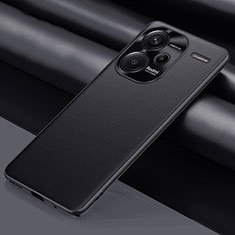 Soft Luxury Leather Snap On Case Cover QK1 for Xiaomi Redmi Note 13 Pro+ Plus 5G Black