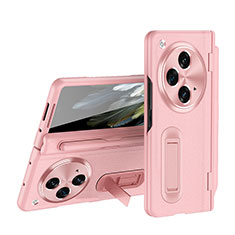 Soft Luxury Leather Snap On Case Cover QK2 for Oppo Find N3 5G Pink