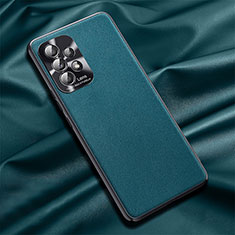 Soft Luxury Leather Snap On Case Cover QK2 for Samsung Galaxy A72 4G Green