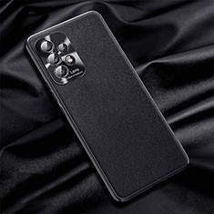 Soft Luxury Leather Snap On Case Cover QK2 for Samsung Galaxy A72 5G Black
