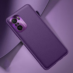 Soft Luxury Leather Snap On Case Cover QK2 for Xiaomi Mi 11X Pro 5G Purple