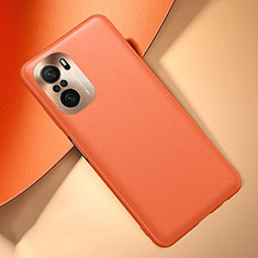 Soft Luxury Leather Snap On Case Cover QK2 for Xiaomi Poco F3 5G Orange