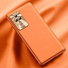 Soft Luxury Leather Snap On Case Cover QK2 for Xiaomi Poco F4 5G Orange