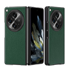 Soft Luxury Leather Snap On Case Cover QK3 for OnePlus Open 5G Green
