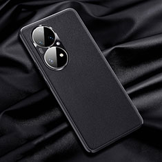 Soft Luxury Leather Snap On Case Cover QK4 for Huawei P50 Pro Black