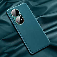 Soft Luxury Leather Snap On Case Cover QK4 for Huawei P50 Pro Green