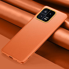 Soft Luxury Leather Snap On Case Cover QK4 for Xiaomi Mi 13 Pro 5G Orange