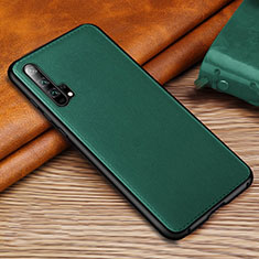 Soft Luxury Leather Snap On Case Cover R01 for Huawei Honor 20 Pro Green