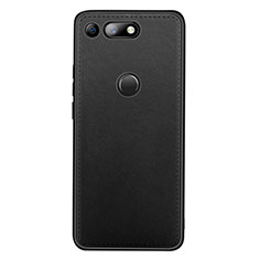 Soft Luxury Leather Snap On Case Cover R01 for Huawei Honor V20 Black