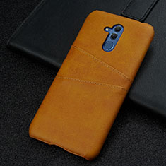 Soft Luxury Leather Snap On Case Cover R01 for Huawei Mate 20 Lite Orange