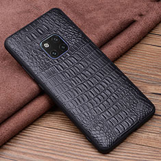 Soft Luxury Leather Snap On Case Cover R01 for Huawei Mate 20 Pro Black