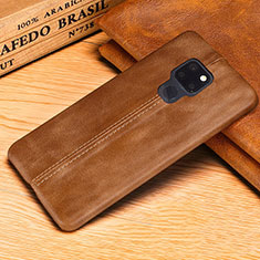 Soft Luxury Leather Snap On Case Cover R01 for Huawei Mate 20 X 5G Orange