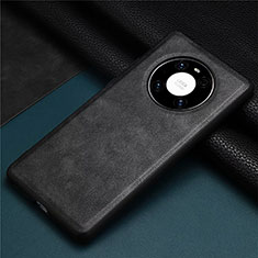 Soft Luxury Leather Snap On Case Cover R01 for Huawei Mate 40 Black
