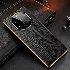 Soft Luxury Leather Snap On Case Cover R01 for Huawei Mate 40 RS Black