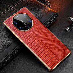 Soft Luxury Leather Snap On Case Cover R01 for Huawei Mate 40 RS Red