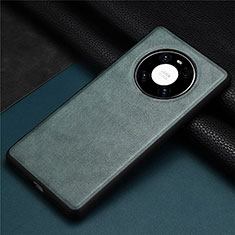 Soft Luxury Leather Snap On Case Cover R01 for Huawei Mate 40E 5G Midnight Green