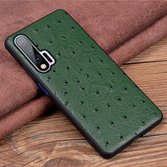 Soft Luxury Leather Snap On Case Cover R01 for Huawei Nova 6 5G Green
