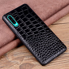 Soft Luxury Leather Snap On Case Cover R01 for Huawei P30 Black