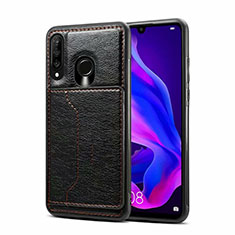 Soft Luxury Leather Snap On Case Cover R01 for Huawei P30 Lite Black