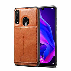 Soft Luxury Leather Snap On Case Cover R01 for Huawei P30 Lite New Edition Orange