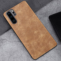 Soft Luxury Leather Snap On Case Cover R01 for Huawei P30 Pro Orange