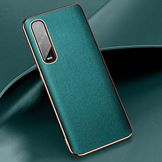 Soft Luxury Leather Snap On Case Cover R01 for Oppo Find X2 Pro Green