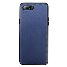 Soft Luxury Leather Snap On Case Cover R01 for Oppo R17 Neo Blue
