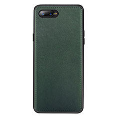 Soft Luxury Leather Snap On Case Cover R01 for Oppo R17 Neo Green