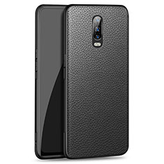 Soft Luxury Leather Snap On Case Cover R01 for Oppo R17 Pro Black