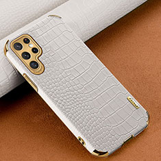 Soft Luxury Leather Snap On Case Cover R01 for Samsung Galaxy S21 Ultra 5G White