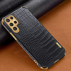 Soft Luxury Leather Snap On Case Cover R01 for Samsung Galaxy S23 Ultra 5G Black