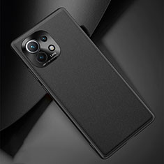 Soft Luxury Leather Snap On Case Cover R01 for Xiaomi Mi 11 Lite 5G NE Black