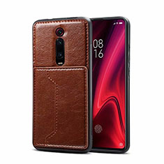 Soft Luxury Leather Snap On Case Cover R01 for Xiaomi Mi 9T Pro Brown