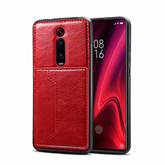 Soft Luxury Leather Snap On Case Cover R01 for Xiaomi Mi 9T Pro Red