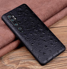 Soft Luxury Leather Snap On Case Cover R01 for Xiaomi Mi Note 10 Black