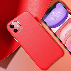 Soft Luxury Leather Snap On Case Cover R02 for Apple iPhone 11 Red