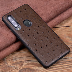 Soft Luxury Leather Snap On Case Cover R02 for Huawei Honor 20 Lite Brown