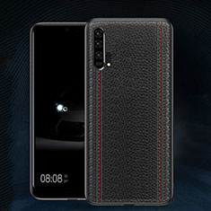 Soft Luxury Leather Snap On Case Cover R02 for Huawei Honor 20 Pro Black