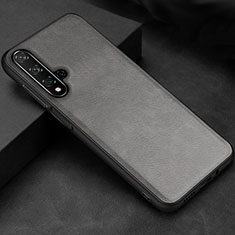 Soft Luxury Leather Snap On Case Cover R02 for Huawei Honor 20S Gray