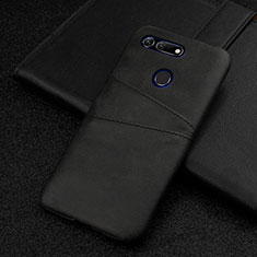 Soft Luxury Leather Snap On Case Cover R02 for Huawei Honor View 20 Black