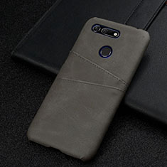 Soft Luxury Leather Snap On Case Cover R02 for Huawei Honor View 20 Gray