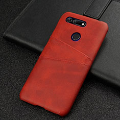 Soft Luxury Leather Snap On Case Cover R02 for Huawei Honor View 20 Red