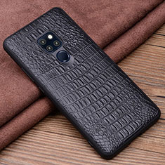 Soft Luxury Leather Snap On Case Cover R02 for Huawei Mate 20 Black