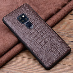 Soft Luxury Leather Snap On Case Cover R02 for Huawei Mate 20 X 5G Brown